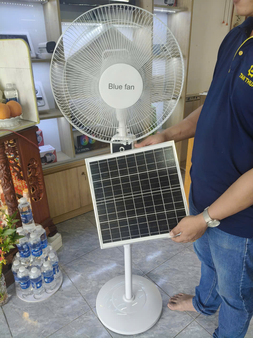 Quạt Năng Lượng Mặt Trời BLUE SOLAR FAN LD-8016 – Giải Pháp Làm Mát Tiết Kiệm Khi Mất Điện - Ảnh 6